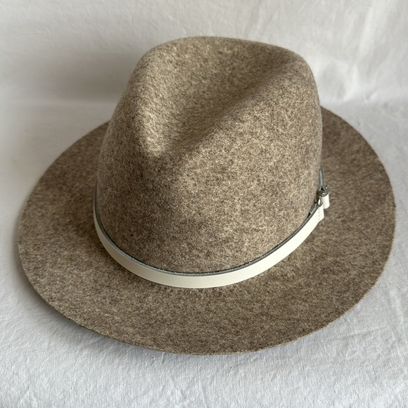 Rag & Bone packable oatmeal wool fedora, size L